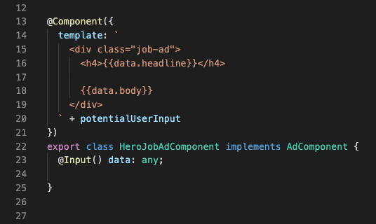 Angular security issue
